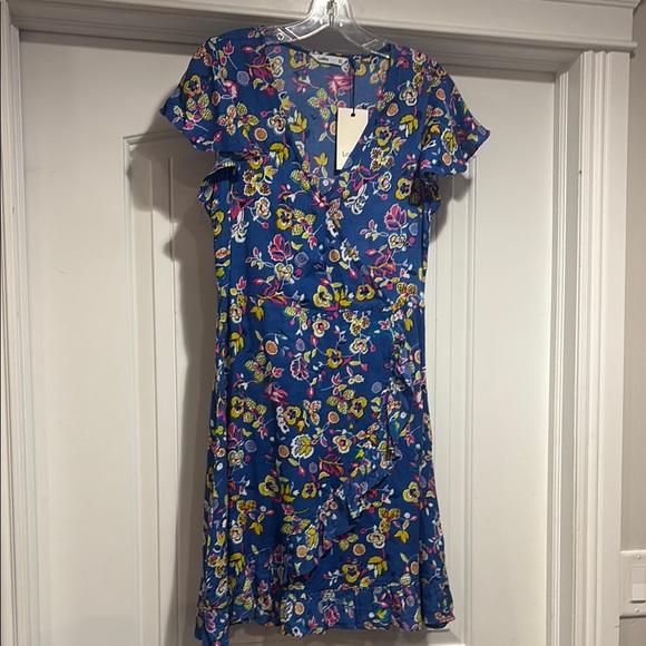 Lolita Pink and Blue Flutter Sleeve Women’s Dress Size Small . - Picture 2 of 13
